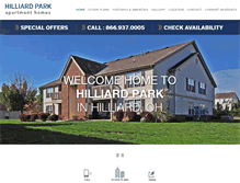 Tablet Screenshot of hilliardparkapartments.com